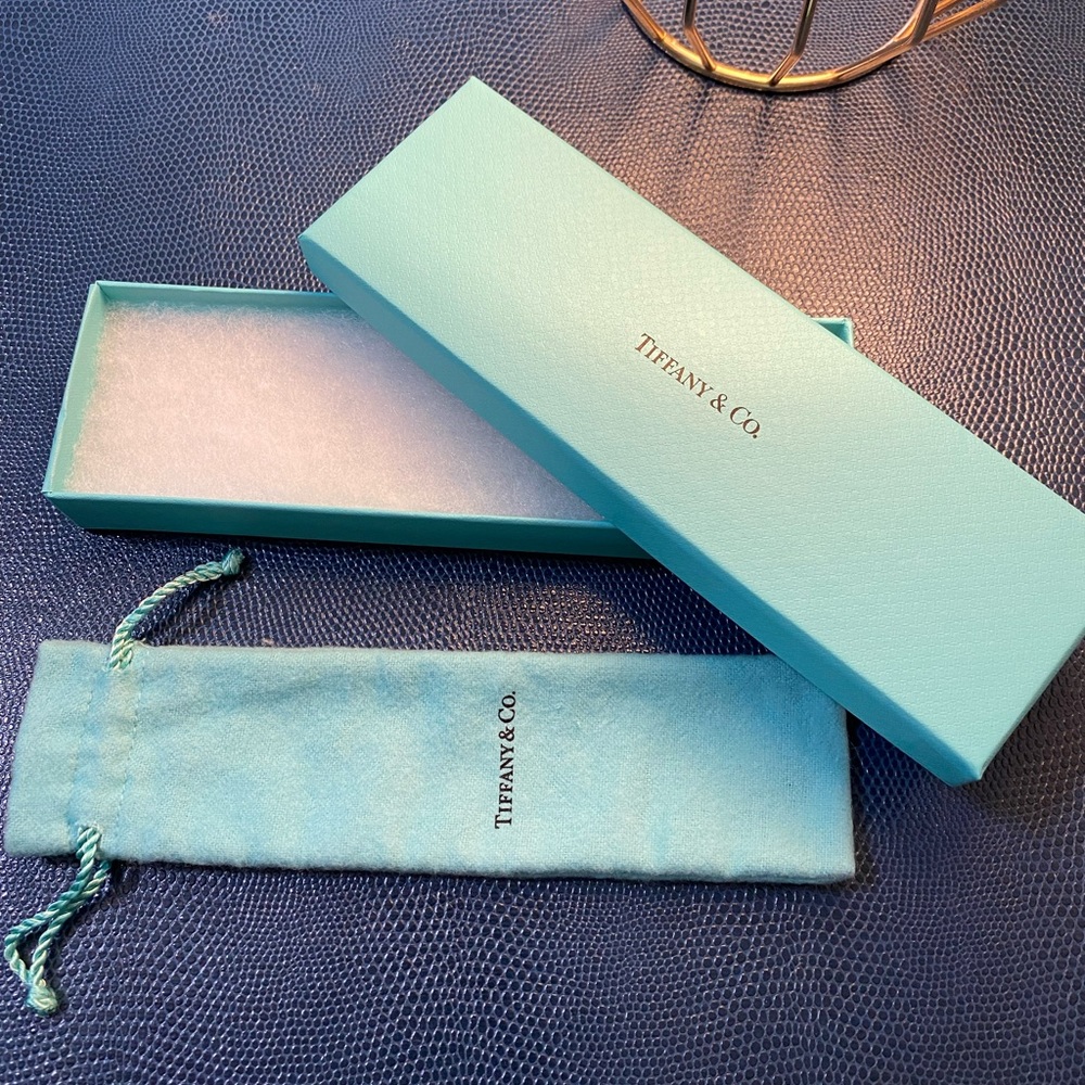 Tiffany & Co. original watch/bracelet box and jewelry pouch